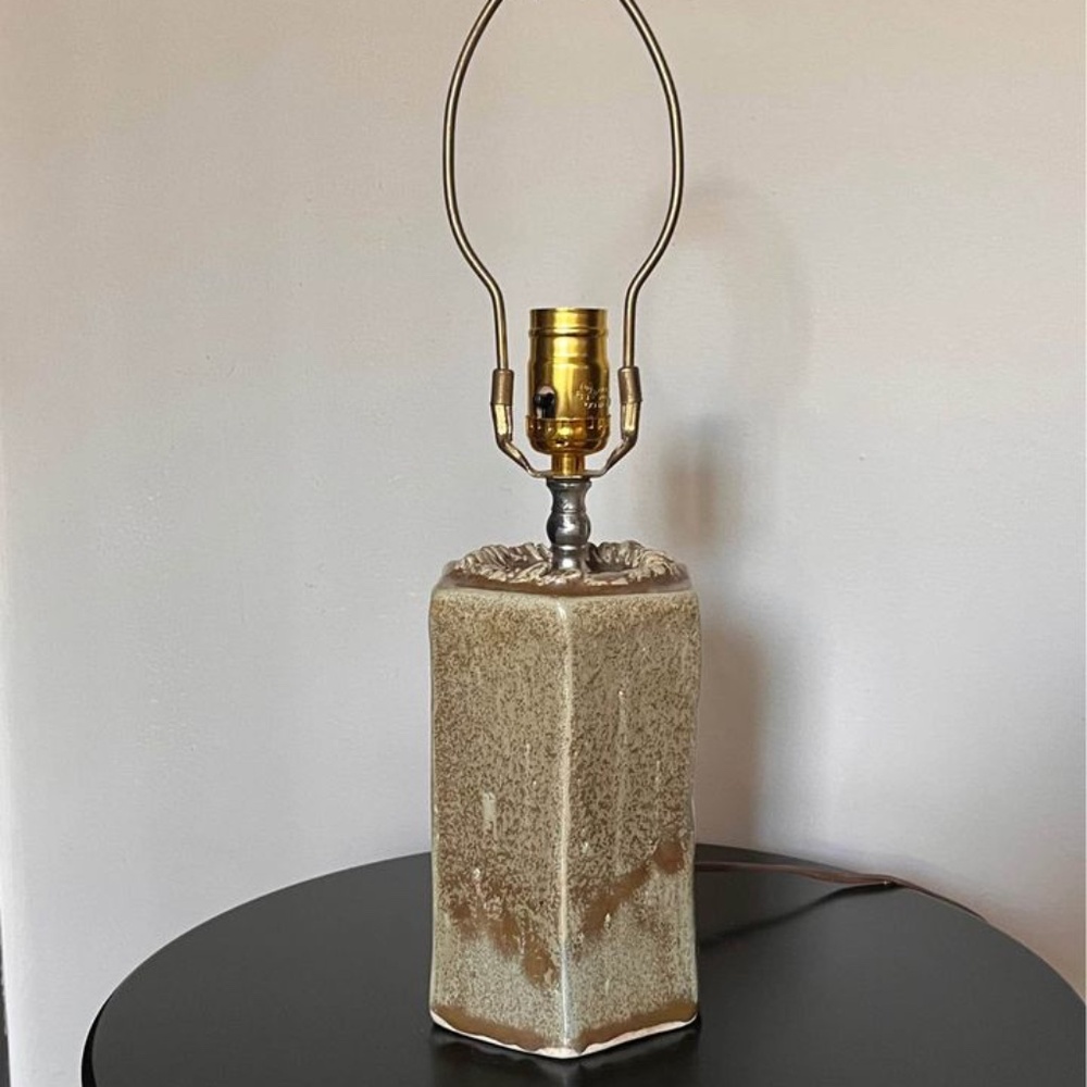 Mid Century Vintage Drip Glaze Lamp Base